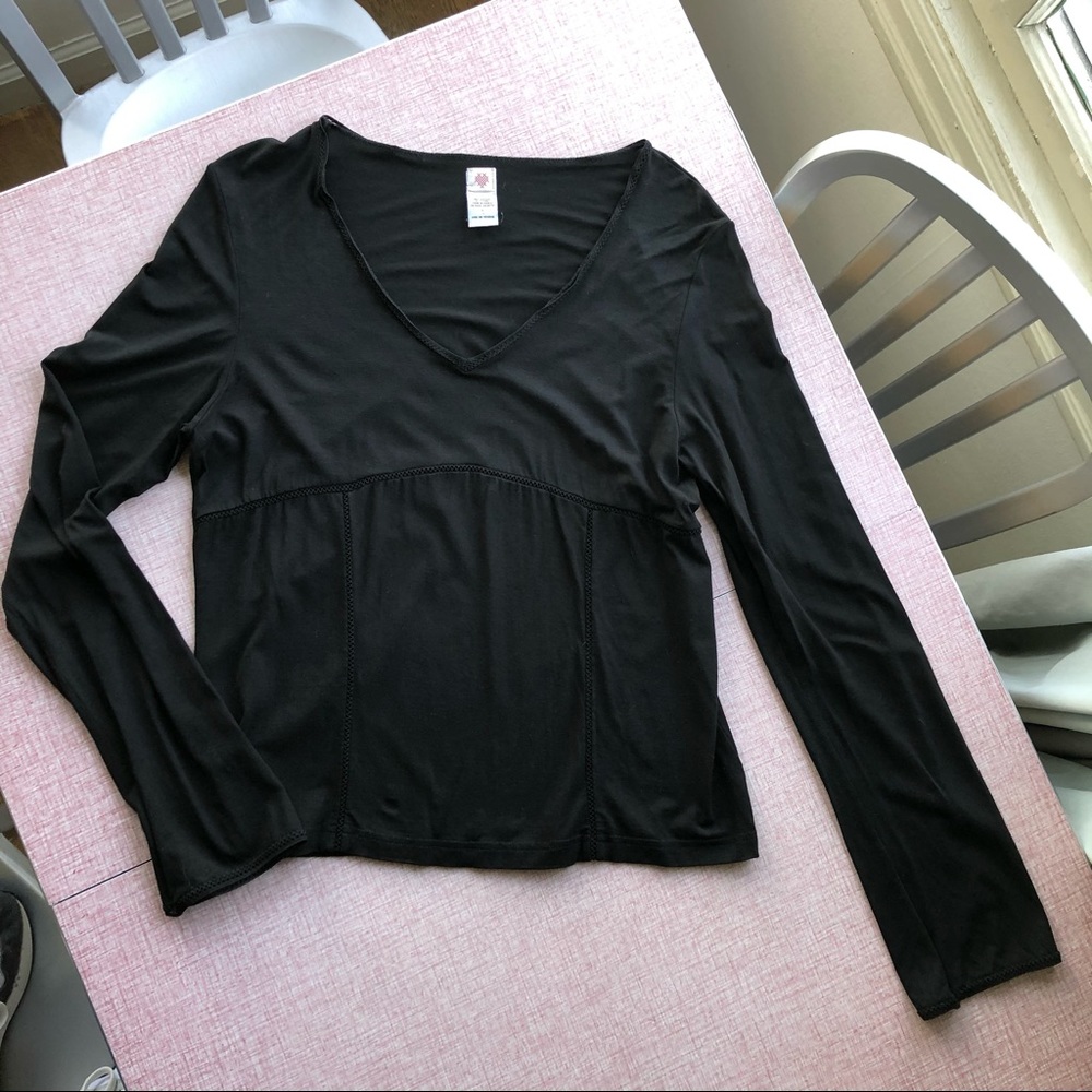 Anthropologie black jersey top.